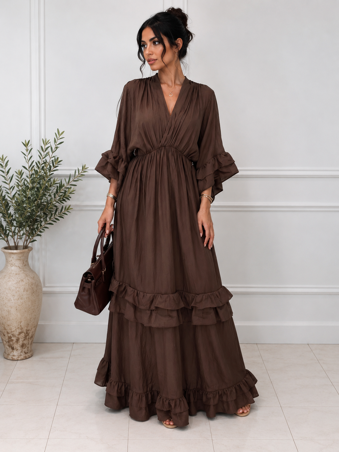 Robe Sienna marron