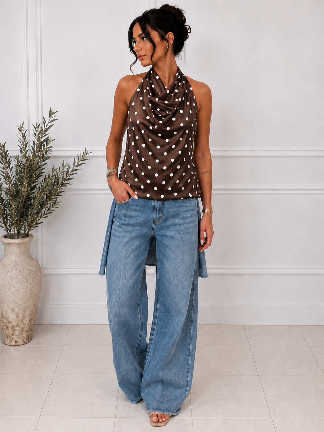 Top Milano marron