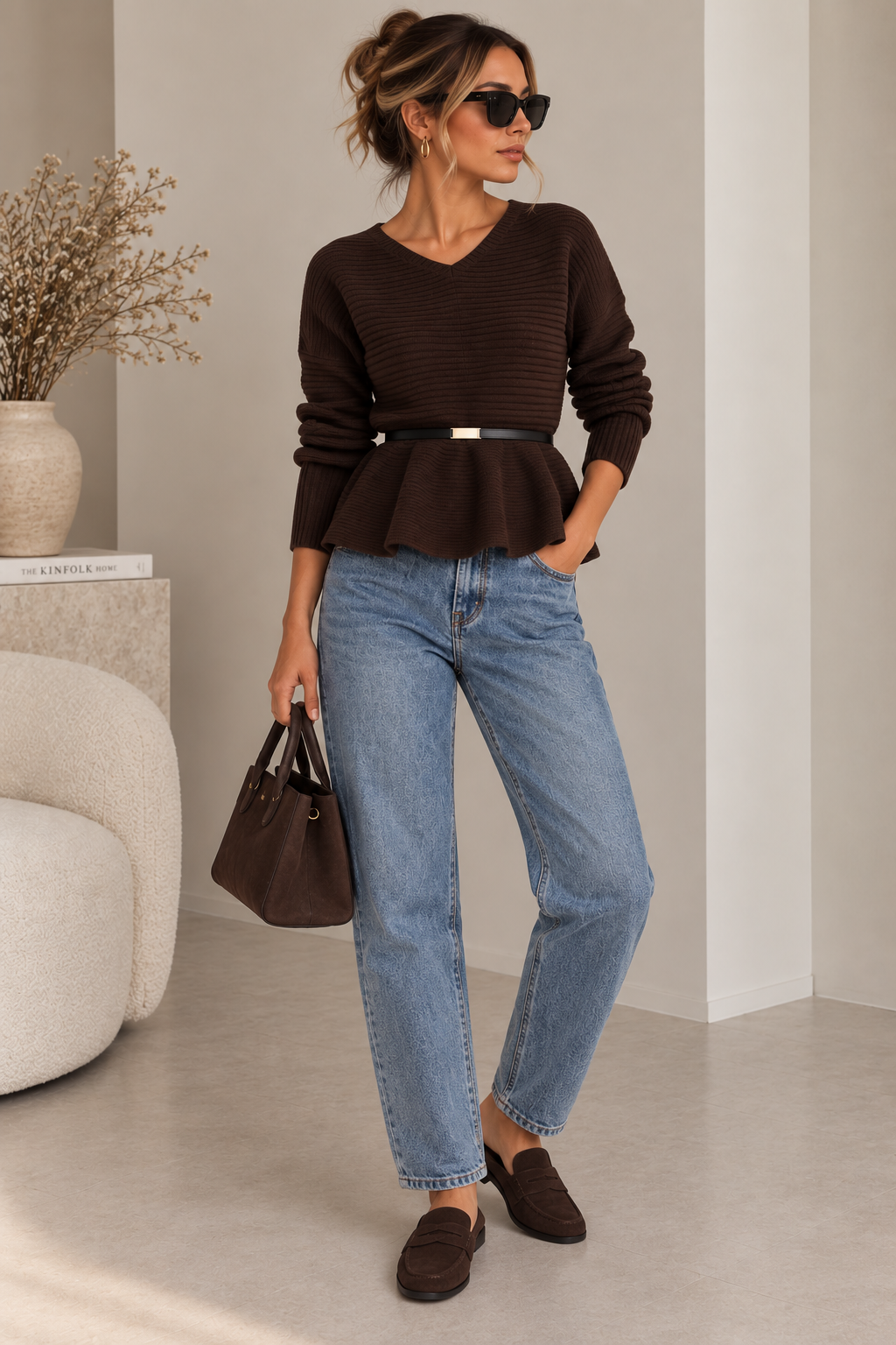 Pull Élise – Marron Chocolat 🤎