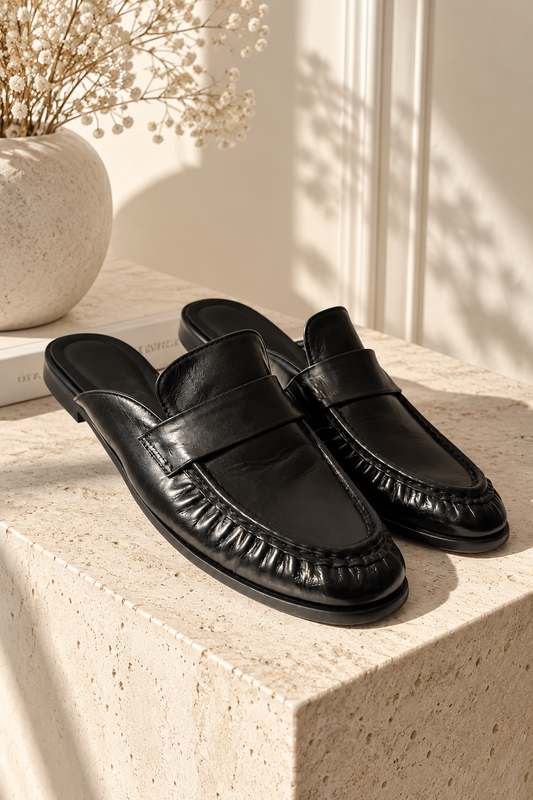 Mules mocassins noires 🖤