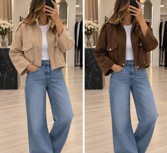 Veste Alba – effet suédine